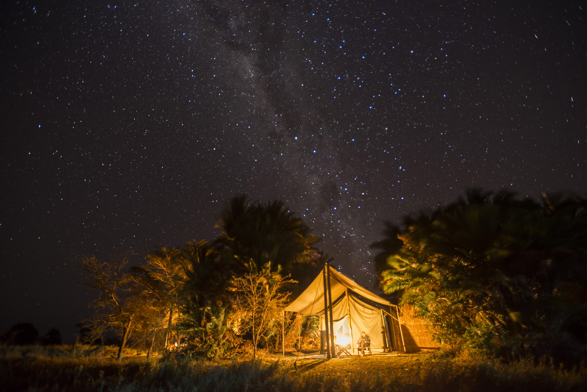 Night sky at Busanga Plains Camp