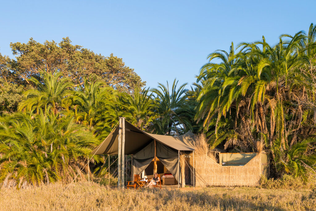 A tent at Busanga Plains Camp