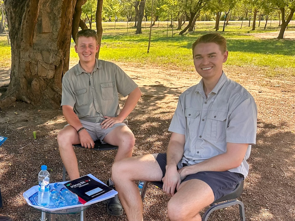 Byron and Luke, new managers of Wildlife Camp